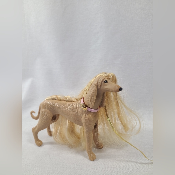 Mattel - 1999 Barbie Glam n Groom Pets - Afghan Hound - DOG LACEY - pre owned - Picture 3 of 3
